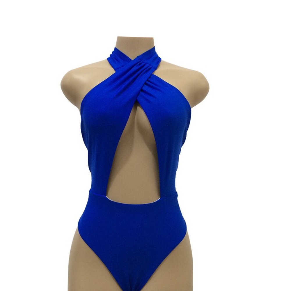 Royal blue swimming suite one piece sw136 1 - Picture 2 of 5